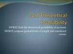 14.2 Theoretical Probability - slide 1