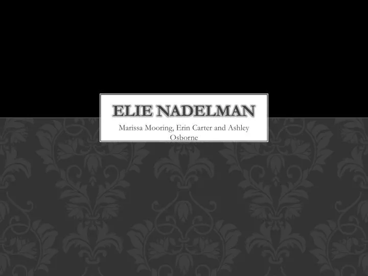 elie nadelman