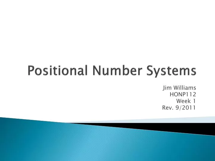 positional number systems