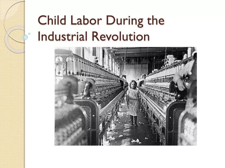 child labor during the industrial revolution