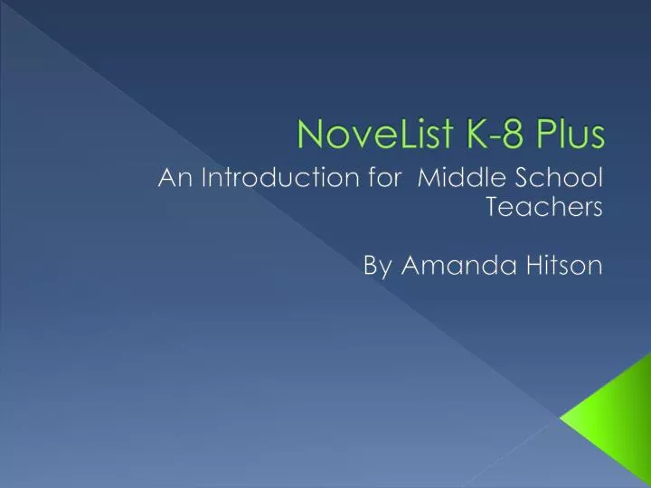 novelist k 8 plus