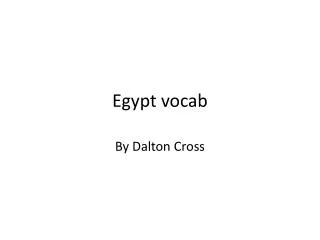 Egypt vocab