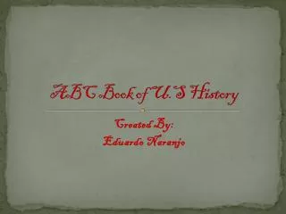 ABC Book of U.S History