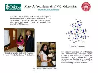 Mary A. Youkhana (Prof. C .C . McLauchlan ) chem. ilstu /stem