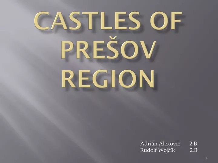 castles of pre ov region