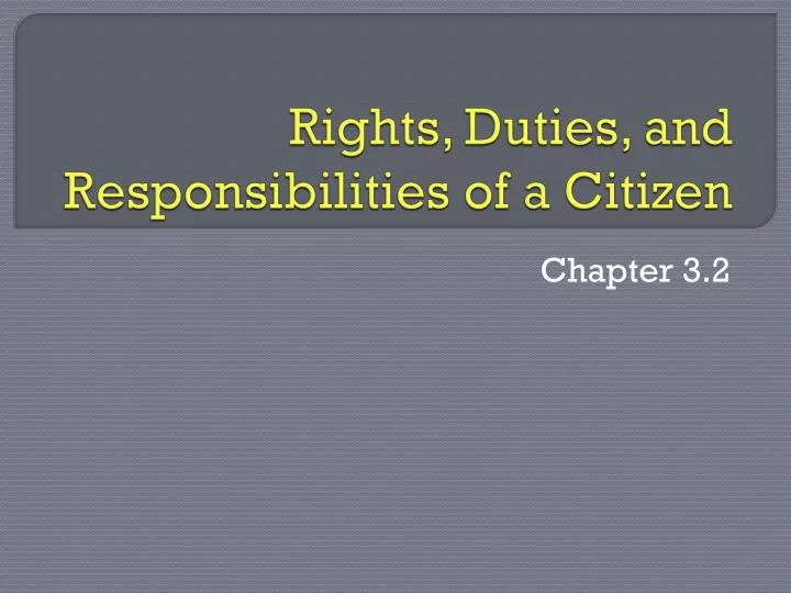 rights duties and responsibilities of a citizen