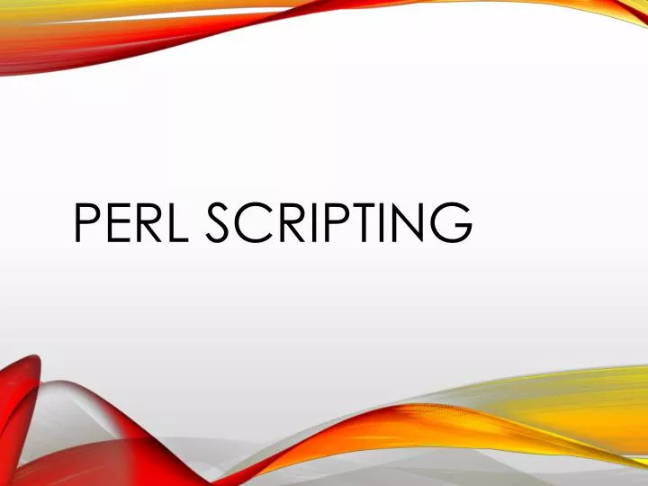 perl scripting