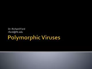 Polymorphic Viruses