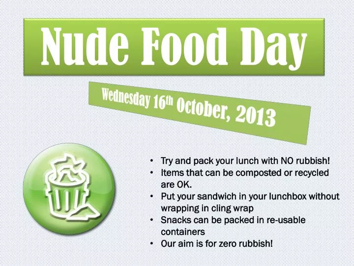 nude food day