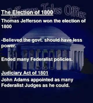 The Election of 1800