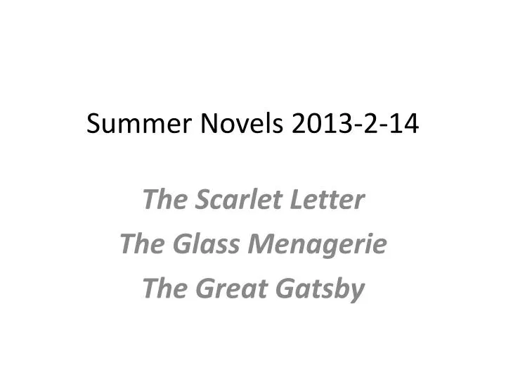 summer novels 2013 2 14