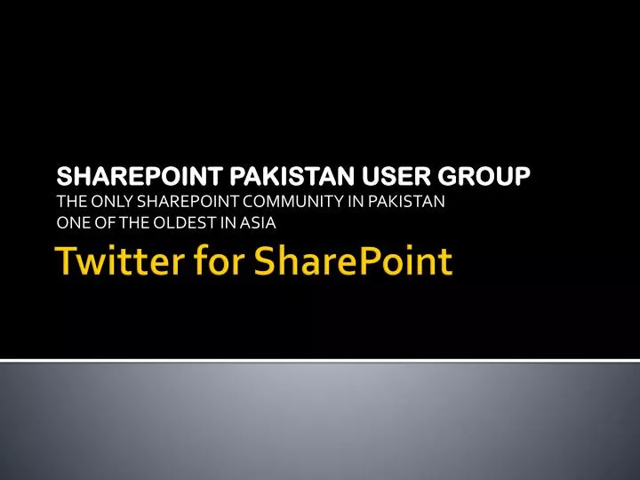 sharepoint pakistan user group the only sharepoint community in pakistan one of the oldest in asia