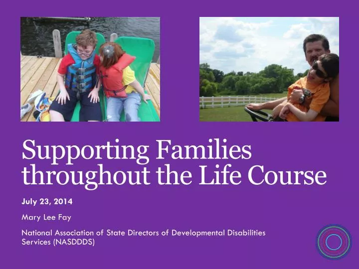supporting families throughout the life course