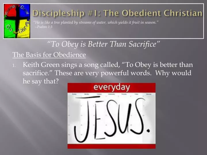 discipleship 1 the obedient christian