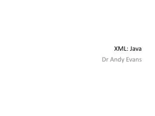 XML: Java