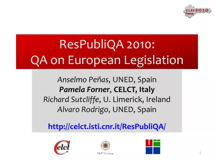 respubliqa 2010 qa on european legislation
