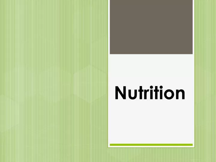 nutrition