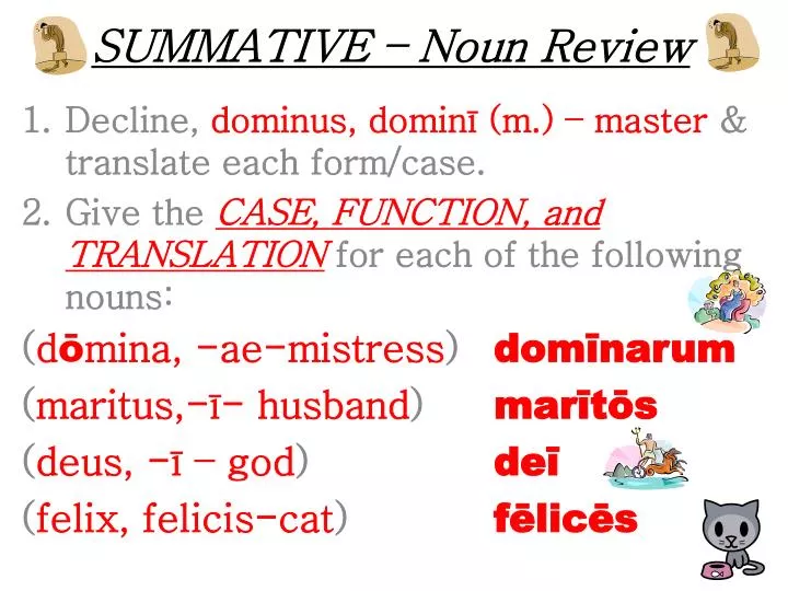 summative noun review