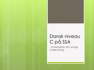 dansk niveau c p ssa