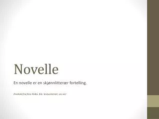 novelle