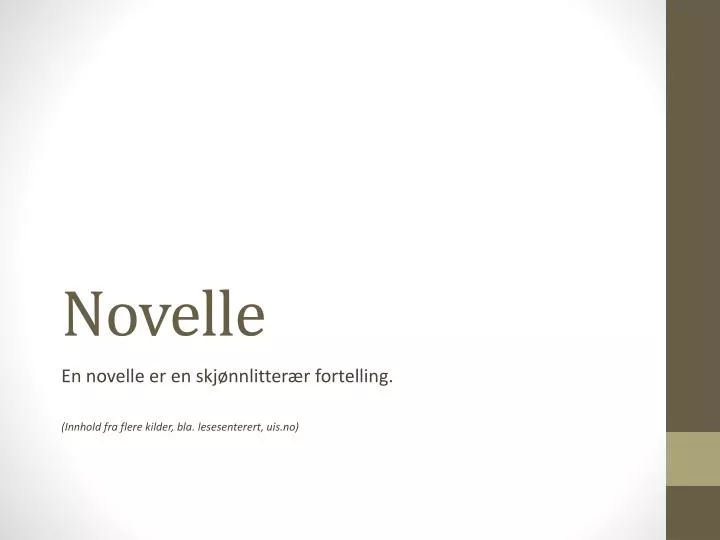 novelle