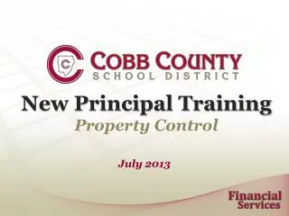 New Principal Training Property Control