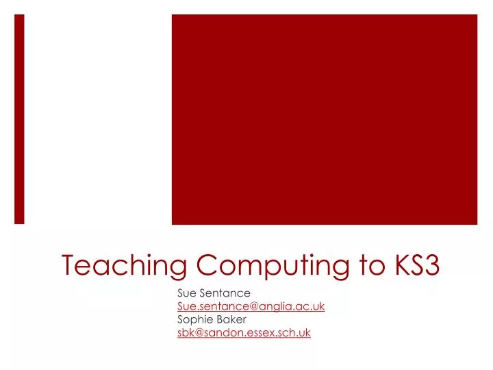 teaching computing to ks3