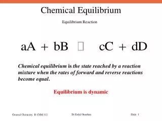 Equilibrium Reaction