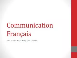 communication fran ais