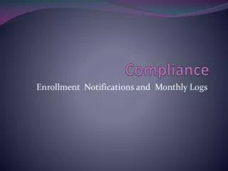 Compliance