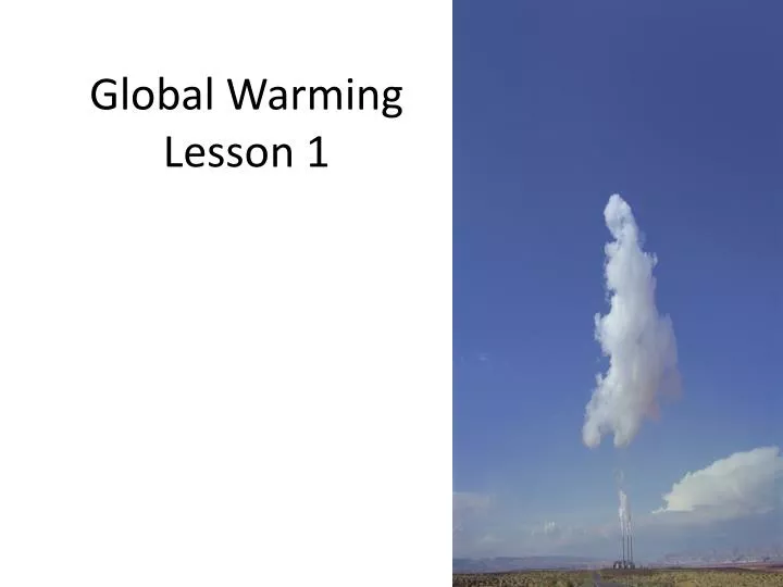 global warming lesson 1