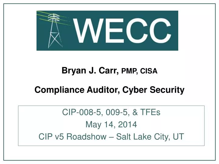 bryan j carr pmp cisa compliance auditor cyber security