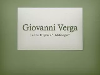giovanni verga