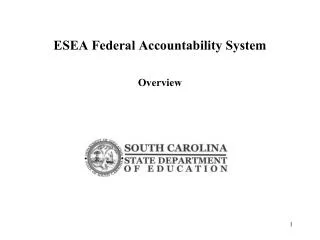ESEA Federal Accountability System Overview