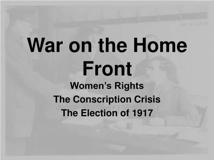 war on the home front