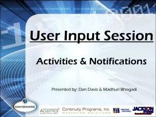 User Input Session