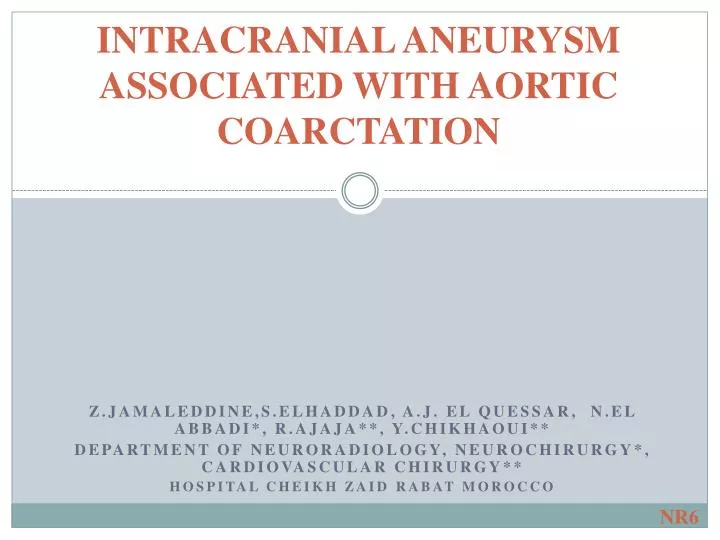 intracranial aneurysm associated with aortic coarctation