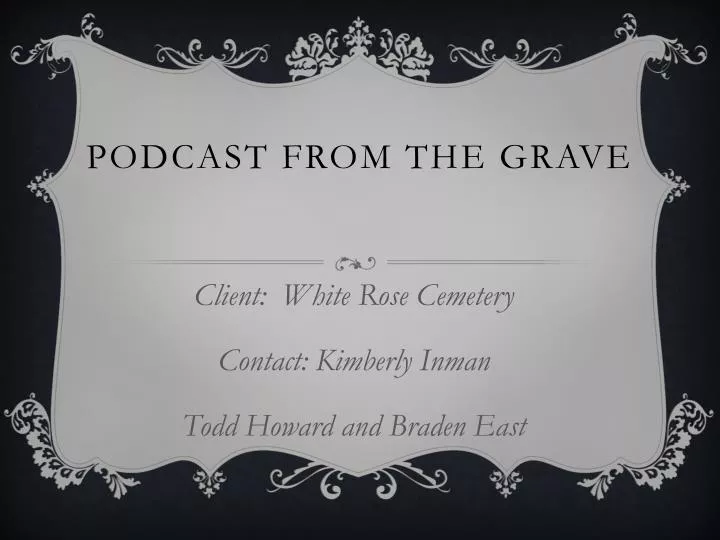 podcast from the grave