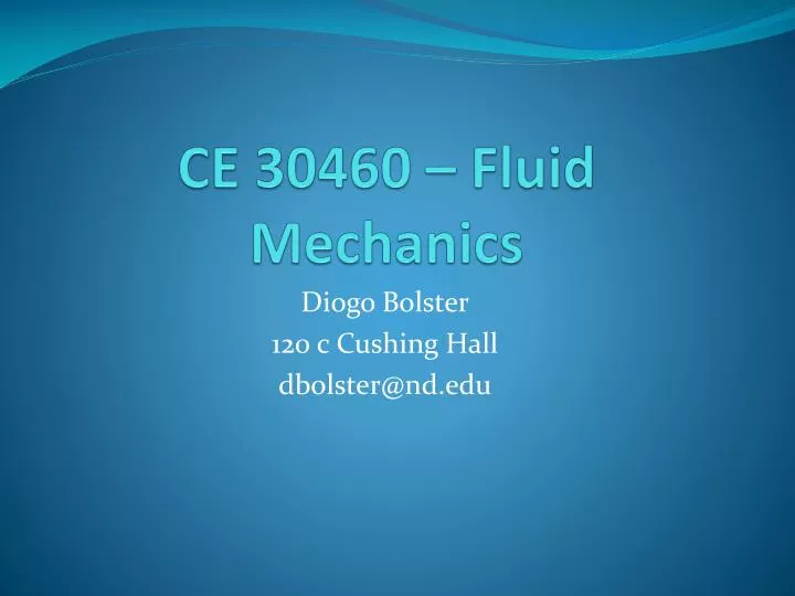 ce 30460 fluid mechanics
