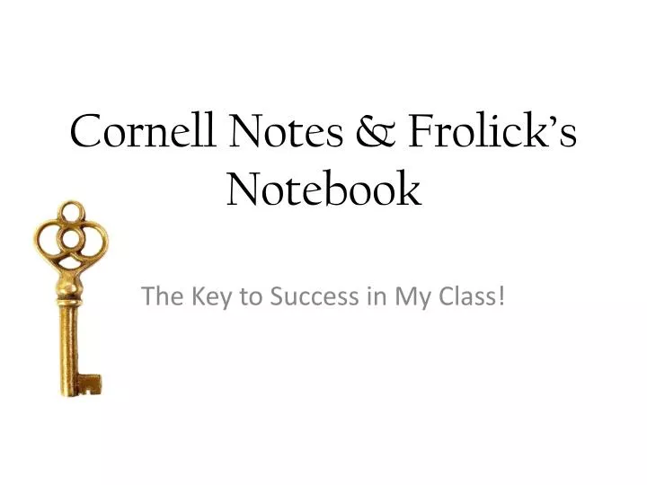 cornell notes frolick s notebook