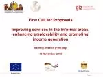 First Call for Proposals - slide 1