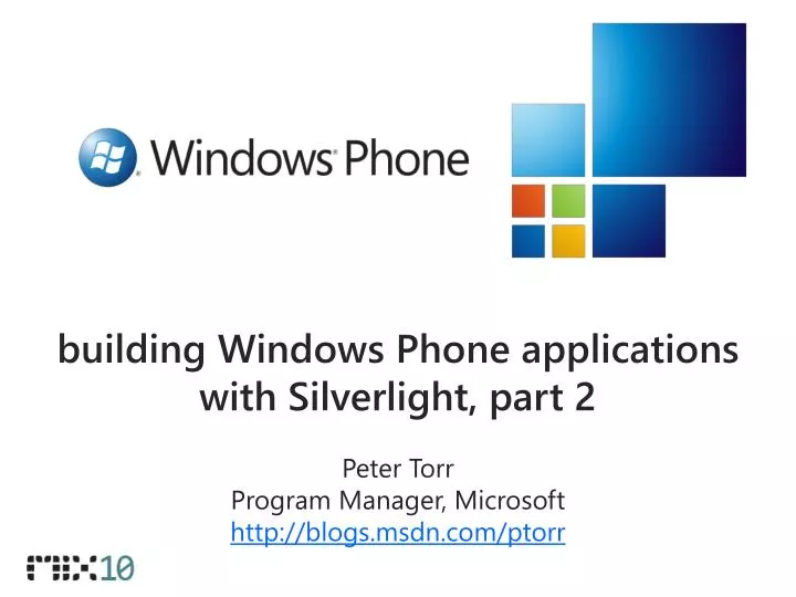 building windows phone applications with silverlight part 2