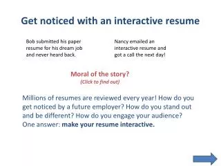 Get noticed with an interactive resume