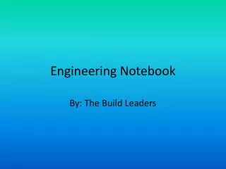 Engineering Notebook