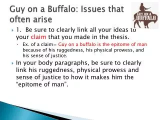 Guy on a Buffalo: Issues that often arise
