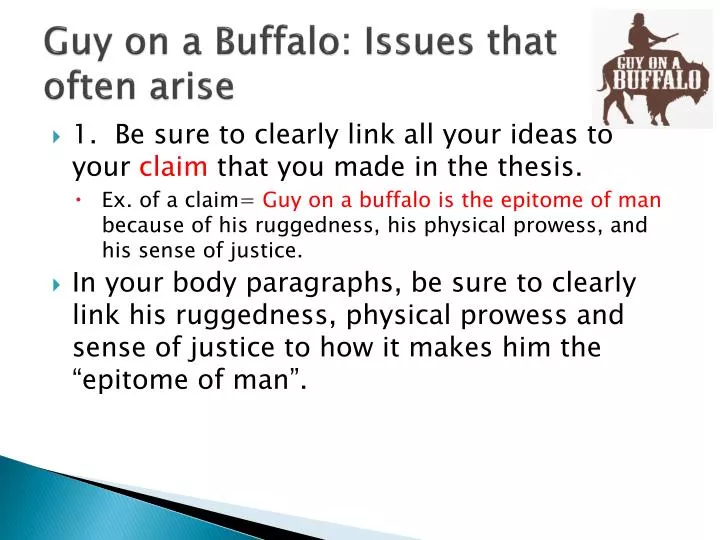 guy on a buffalo issues that often arise