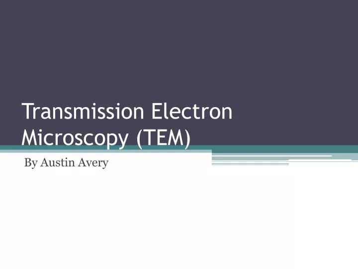 transmission electron microscopy tem