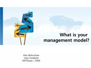 What is your management model?