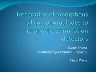 Integration of amorphous silicon photodiodes to microfluidic scintillation detectors