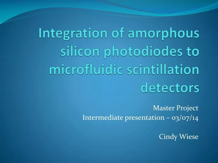 integration of amorphous silicon photodiodes to microfluidic scintillation detectors